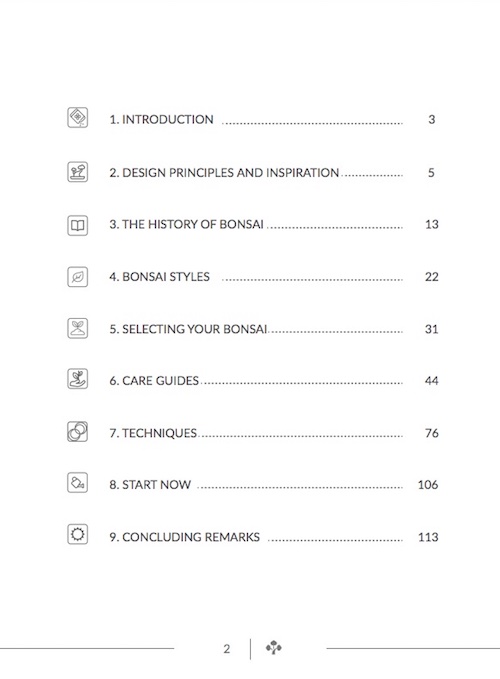 Table of contents