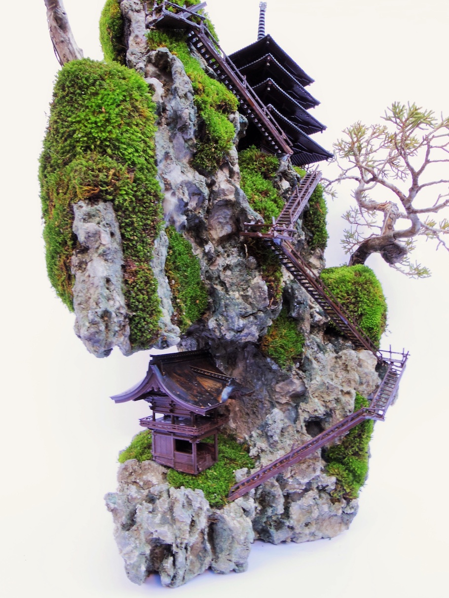 Cliff Bonsai tree, miniature landscape