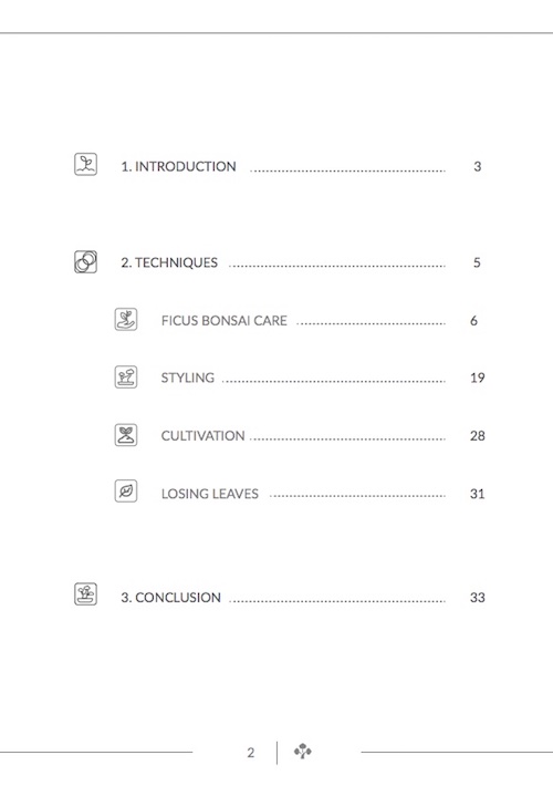 Table of contents