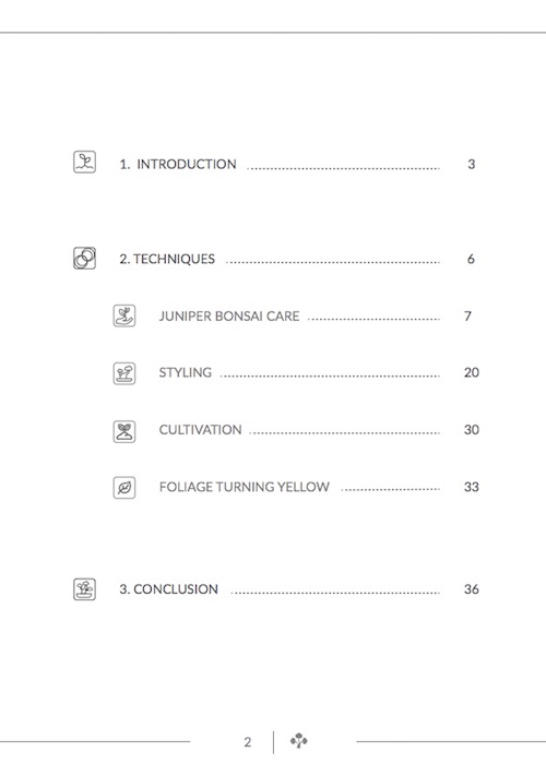 Table of contents